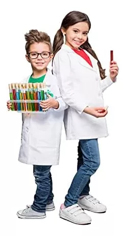 Bata de Laboratorio para Niños Disfraz de Científico con Goggle y Tarjeta  de Identificació Giaford Giaford
