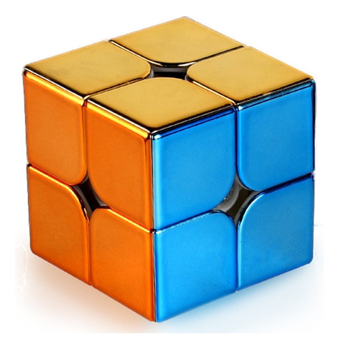 Cubo Mágico Metallic 2x2 Magnético Plating Type Stickerless