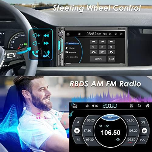 Estéreo Para Automóvil Con Bluetooth De Doble Din: Receptor