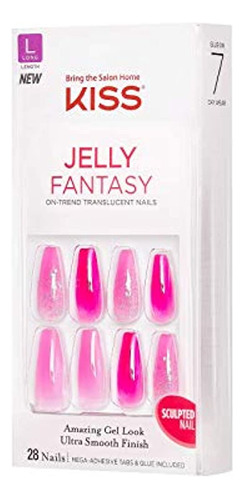 Kiss Jelly Fantasy On-trend Translucent Nails, Long Sculpted