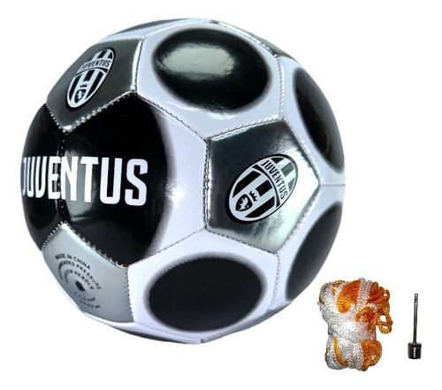 Balon De Futbol Recreativo Juventus Cosido + Aguja + Malla