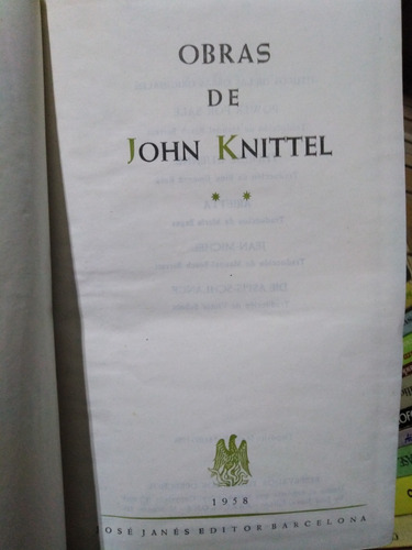 Obras De John Knittel Tomo 2 Plaza & Janes