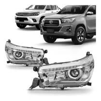 Comprar Juego Opticas Tuning P\u002F Hilux 2016 2017 2018 Cromadas C\u002F Led