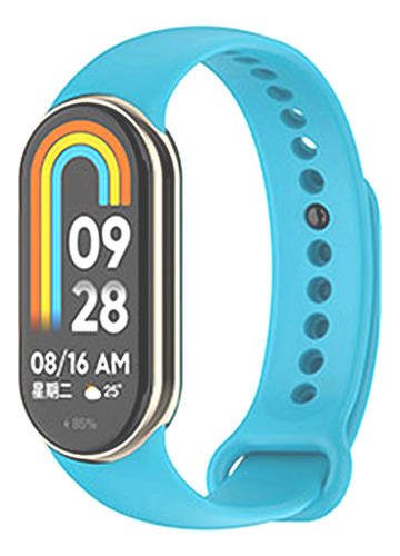 Pulseira Silicone Premium Para Smartband Mi Band 9 Miband 9 Cor Azul-celeste Largura Da Pulseira 15 Cm