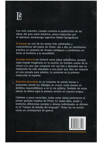 Imagen 2 de 3 de El/ Amante - Pinter - Losada