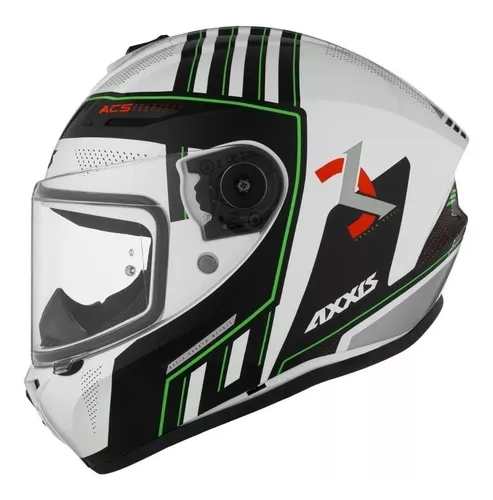 Casco moto verde fluor hotsell
