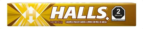 Halls Caja Caramelos Macizos X12 Piezas Miel Y Limón 302.4g