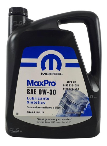 Aceite Mopar Maxpro 0w-30 4l Fiat 500x Pop 17/18