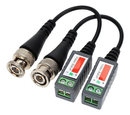 Video Balun Ahd Rabicho Conector Borne E Bnc Fasgold Fs-394