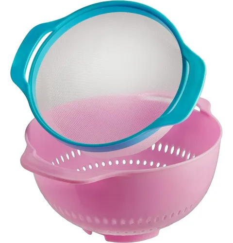 Set Tazas Medidoras Cernidor Colador Bowl Cocina