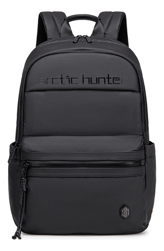 Mochila Casual Arctic Hunter Impermeável Notebook Tablet Cor Preto Desenho Do Tecido Liso