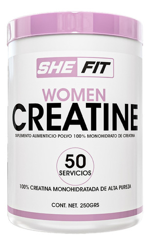 Bhp She Fit Women Creatina 250 Gr 50 Serv Sabor Sin Sabor