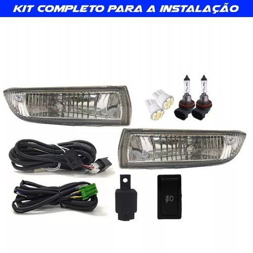Imagem 2 de 5 de Kit Farol Milha Corolla Filder 2004 +kit Leds 7200k +2 Brind