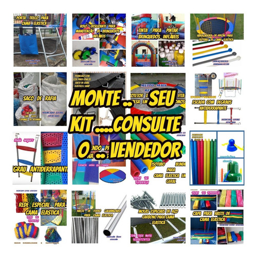Pés Emborrachado Antiderrapante Para Pula Pula Kit C/08