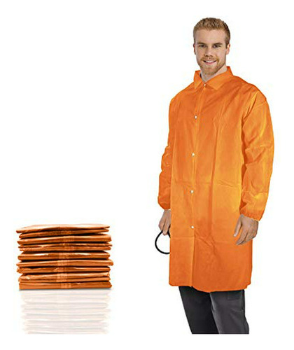 Chaqueta, Paquete De 30 Chaquetas De Laboratorio Naranjas. T