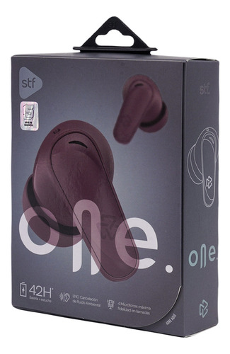Audífonos Inalámbricos Tws Stf One Enc 7hrs Color Vino