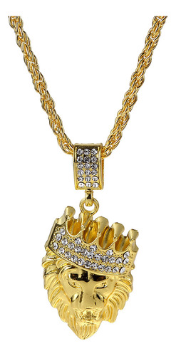 Cadena Cubana Con Colgante De Diamantes De Imitación Complet