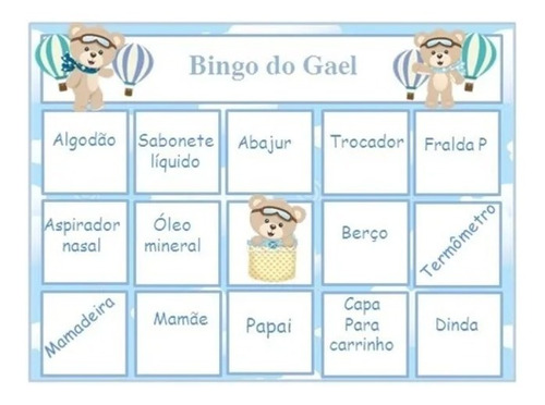 Bingo Chá De Bebê Fralda Festa Junina Personalizado Imprimir