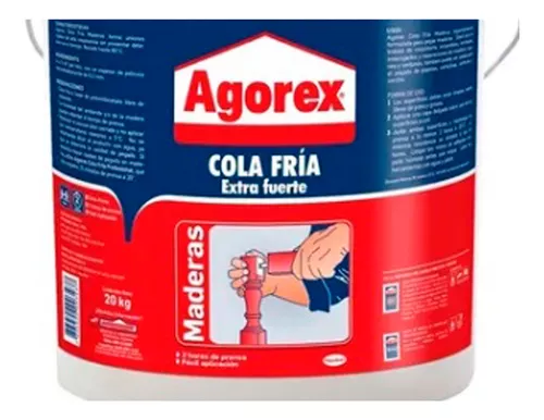Pegamento Cola Fría Madera Balde 20kg Agorex