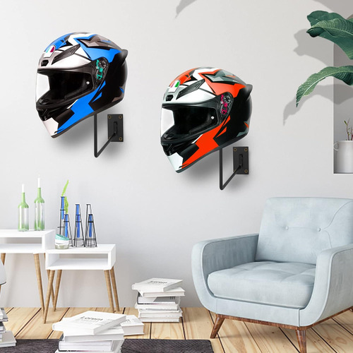 Soporte Multifuncional De Pared Casco De Motocicleta, P...