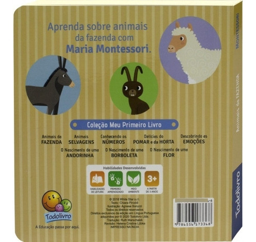 Livro Montessoriano - Animais Da Fazenda