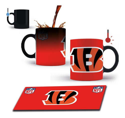 Taza Mágica 11 Oz Nfl Bengals Cincinnati Mod3