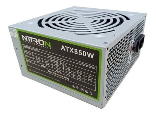 Fuente De Poder Nitron Atx 850w 20+4 Pin 2 Sata + 2 Molex