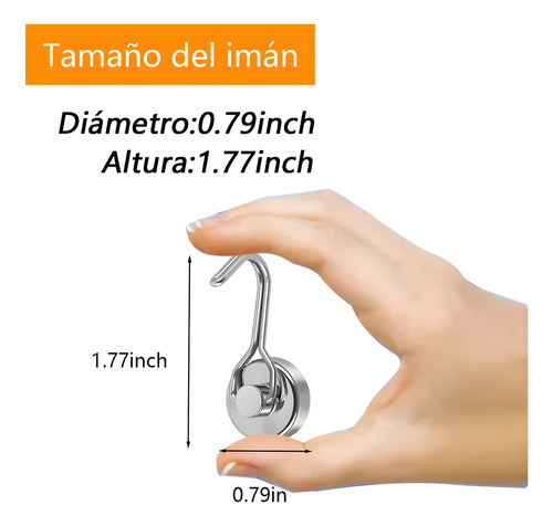 Gancho Magnético Imanes Fuerte Ventosa 15kg/33lbs 10piezas Lmanes De Neodimio 20mm