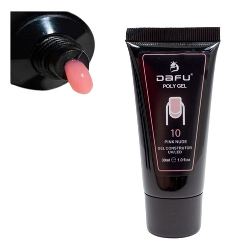 Polygel Dafu Gel Extensção Construtor De Unhas Uv/led 30ml Cor Nude pink