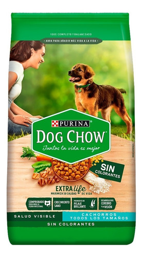 Dog Chow Sin Colorante Cachorro X 21 Kg