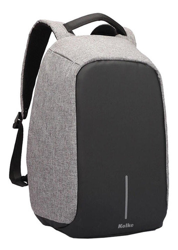 Mochila Anti - Rrobo Gris Claro Kolke Kvm-245