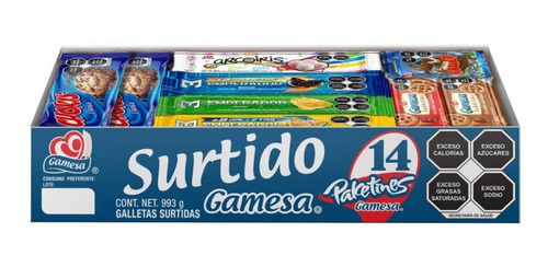 Surtido De Galletas Gamesa Paketines Surtido Con 14 Piezas