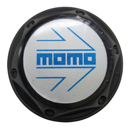 Tapa Rin Momo Azul Plata Universal Negro 50mm Juego X 4