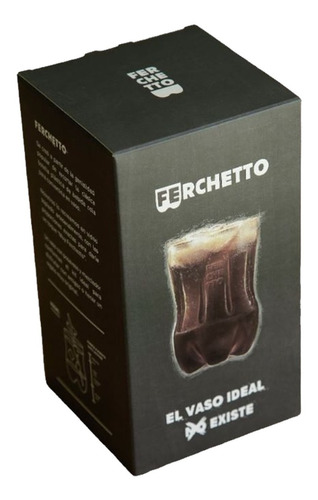 Ferchetto Vaso Fernet Bacha Vidrio 800 Ml Gift Box X 1