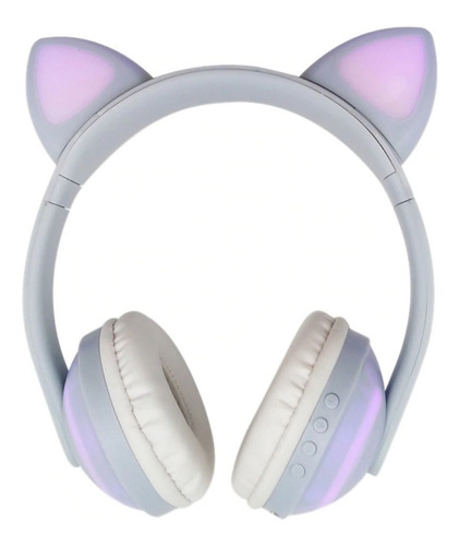 Headphone Orelha De Gato Com Led Bluetooth 5.0 Eargat Branco
