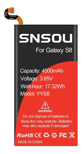 Snsou - Batería De Repuesto Para Samsung Galaxy S5 Active Sm