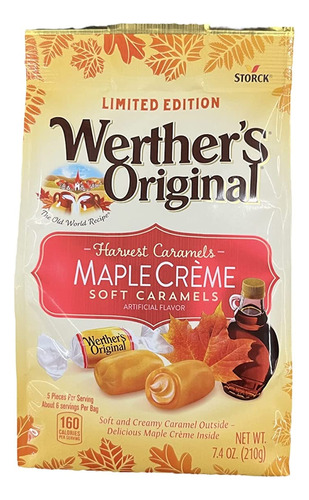 Werthers Original Maple Creme Edición Limitada Bolsa De 7.4