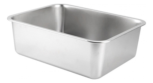 Caja De Arena Para Gatos De Acero Inoxidable, Bandeja