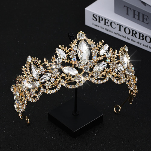 Mx1 Tiara Con 2 Coronas De Reina, Tiara Moderna Para Bodas,