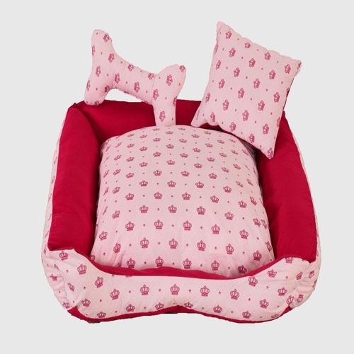 Cama Pet Onix Impermeavel Gigante Realeza Rosa