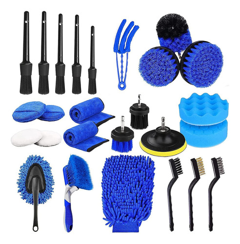 26 Piezas Kit De Limpieza Para Auto.kit Para Lavar Auto Con