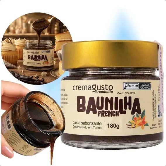 Pasta Saborizante Baunilha French Cremagusto 180g Aromitalia