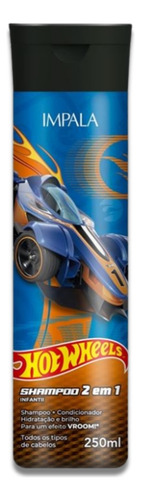 Shampoo 2 Em 1 Kids Hotwheels Hidrata Brilho Impala 250ml