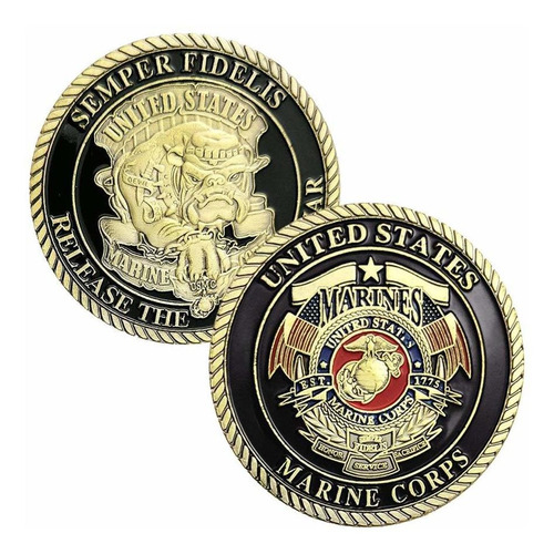 Monedas De Desafío Conmemorativo Del Cuerpo De Marines De Ee