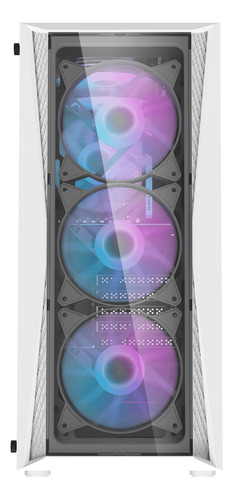 Gabinete Gamer Darkflash Dk352 Plus Atx 4 Fans Rgb Incluidos Blanco