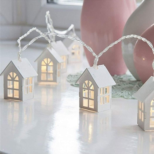 Imagen 5 de 5 de Navidad, Guirnalda Led, Lady Pía, Casitas