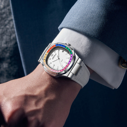 Reloj Onola Leather Rainbow Diamond Quartz