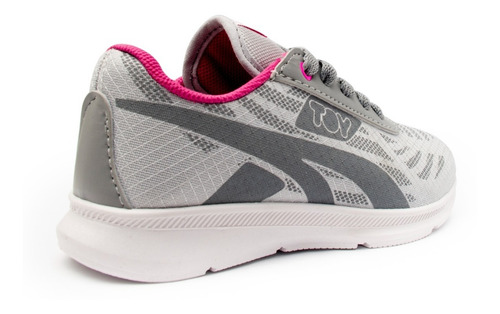 Imagen 2 de 7 de Zapatilla Toy Niña Gris Y Fucsia (talle 27 Al 35) Art J43gf