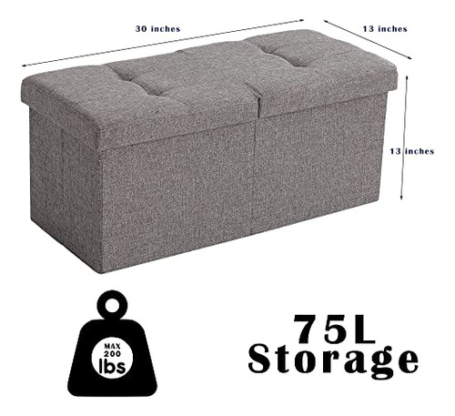 Cuyoca Storage Banco Otomano Asiento Plegable Zapato Banco F