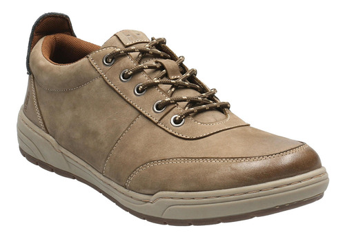 Zapatilla Cuero Hombre Draper Café Hush Puppies